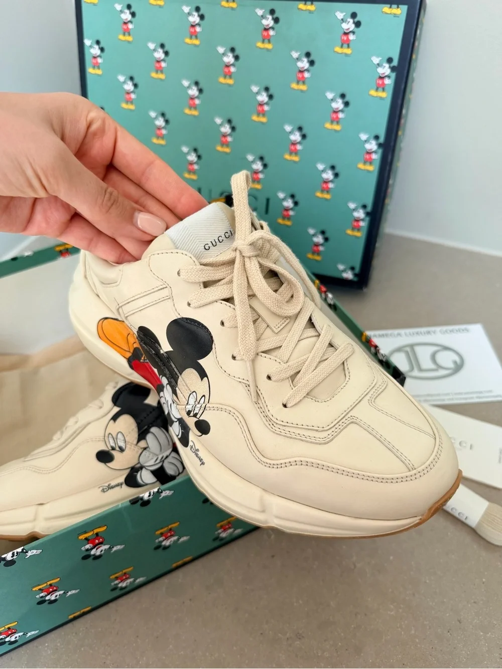 Gucci x Disney Mickey Mouse Rhyton Sneakers Men’s 7 Women’s 9 Authentic